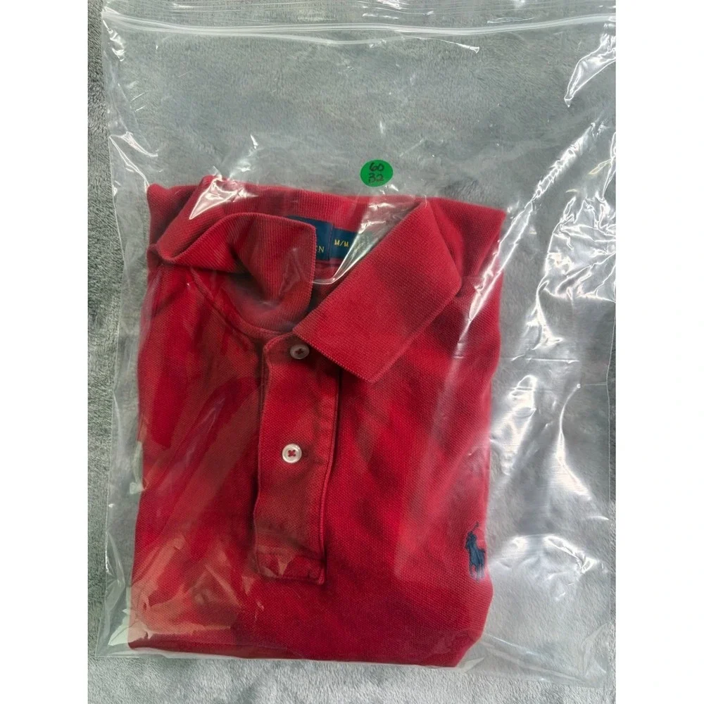 Polo Ralph Lauren Classic Fit Shirt Men's Size M Red Cotton Short Sleeve